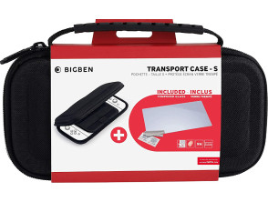 BIGBEN TRANSPORT CASE-S BLACK (NEGRO) FUNDA + CRISTAL TEMPLADO (LITE)
