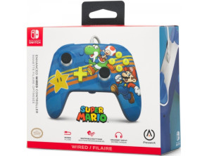 POWER A ENHANCED WIRED CONTROLLER SUPER MARIO MUSHROOM KINGDOM (SWITCH/OLED)