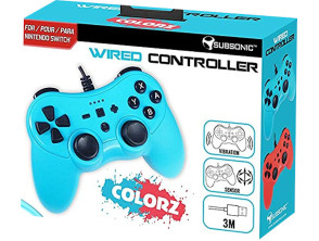 SUBSONIC WIRED CONTROLLER COLORZ NEON BLUE