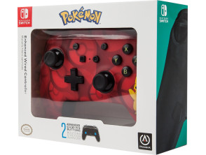 POWER A ENHANCED WIRED CONTROLLER ROJO POKEMON PIKACHU