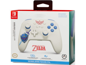 POWER A WIRELESS CONTROLLER ZELDA SWORN PROTECTOR (WHITE/BLANCO)