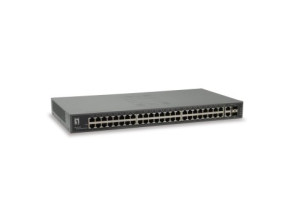 Switch Level One - Switch Ethernet Fast de 50 Puertos, 2 Combo Gigabit SFP/RJ45