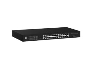 Añadir a la cesta Switch Level One GEP-2841 PoE WebSmart 24 Puertos 1000/100/10 Gigabit 375W + 2 Uplink SFP + 2 Uplink RJ45 Switch Level One GEP-2841 PoE WebSmart 24 Puertos 1000/100/10 Gigabit 375W + 2 Uplink SFP + 2 Uplink RJ45