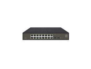Switch Semigestionable Level One Hilbert 16P Giga con Carcasa Metálica + 2P SFP Giga