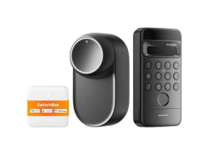 Cerradura inteligente SwitchBot Ultra 3 en 1 con panel de control Hub Mini Matter y teclado Vision