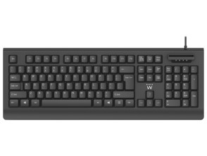 Ewent EW3286 Teclado USB con Lector Inteligente de Tipo PC/SC 2.0 como DNIe o Tarjeta Sanitaria Espa