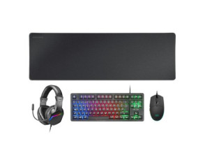 TECLADO MOUSE HEADSET Y ALFOMBRILLA MARS GAMING H-MECH RED RGB 3200DPI