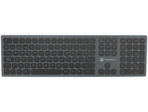 NATEC - NKL-1830 teclado Universal RF Wireless + Bluetooth QWERTY Español Negro, Gris