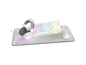 TECLADO TKL H-MECH RED MOUSE RGB HEADSET Y ALFOMBRILLA MARS GAMING MCP-RGB3 WHITE