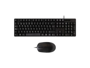 TECLADO Y MOUSE UNYKAch UK50545  Cable 1.5m 1200DPI Color Negro