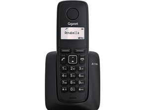 Añadir a la cesta Teléfono Inalámbrico DECT Digital Gigaset A116 Negro Teléfono Inalámbrico DECT Digital Gigaset A116 Negro