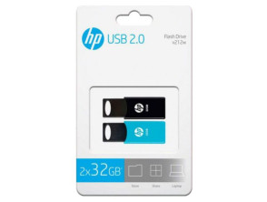 Pack 2 Memorias USB HP V212W 32GB - USB 2.0, Lectura 14Mb/s, Escritura 4 Mb/s