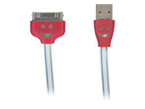 Añadir a la cesta Cable de recarga Smiling Face para iPhone 3G/3Gs/4/4S Rojo Cable de recarga Smiling Face para iPhone 3G/3Gs/4/4S Rojo