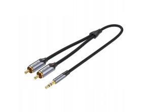 Añadir a la cesta Cable de Audio Estéreo Jack 3.5/M 2xRCA/M 2 M Gris Vention Cable de Audio Estéreo Jack 3.5/M 2xRCA/M 2 M Gris Vention