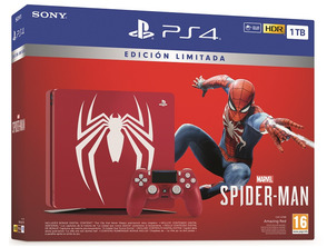 Videoconsola PS4 1tb Roja +Marvel´s Spider-Man Limited Edition