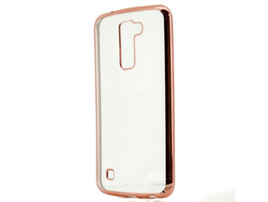Funda TPU Metal LG K10 Rosa
