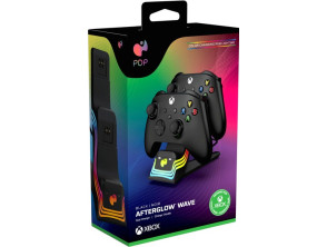 PDP Cargador Dual Afterglow Wave Negro Xbox One