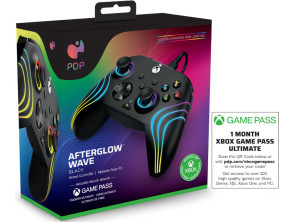 PDP Controlador Cable Afterglow Wave Black + Game Pass 1 Mes