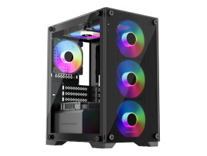 CAJA MICROATX KEEP OUT XC-201 GLASS Cristal Templado 1x3.5” 1x2.5” 1xUSB2.0 1xUSB3.0 GPU MAX 310mm