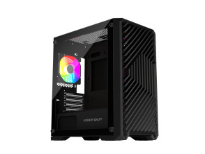 CAJA MICROATX Keep Out XC-220 Glass 1x3.5” 2x2.5” 1xUSB2.0 2xUSB3.0 GPU MAX 330mm LAT Cristal Templado