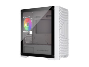 CAJA Keep Out XC-220W Glass MicroATX 1x3.5” 2x2.5” 1xUSB2.0 2xUSB3.0 GPU MAX 330mm Latcristal Templ