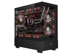 CAJA MICROATX KEEPOUT XC-301 GLASS CRISTAL TEMPLADO - 1x3.5” 1x2.5” 1xUSB2.0 1xUSB3.0 GPU MAX420mm