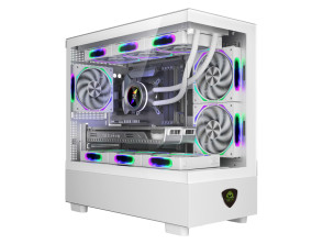 CAJA MICROATX KEEPOUT XC-301W GLASS CRISTAL TEMPLADO 1x3.5” 1x2.5” 1xUSB2.0 1xUSB3.0 GPU MAX 420mm