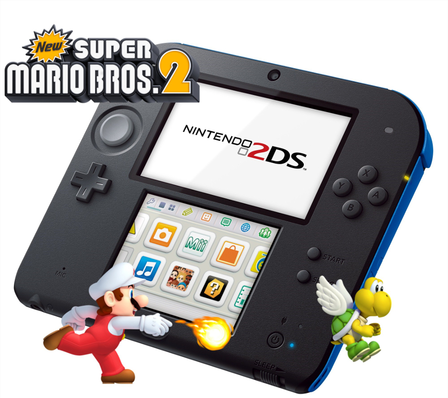 Nintendo 2DS Azul + New Super Mario Bros 2 - DiscoAzul.com