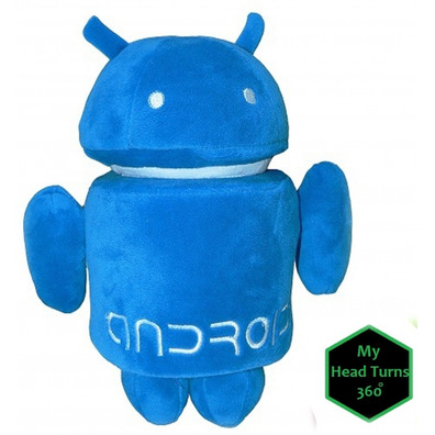 Peluche Robot Android azul 25 cm