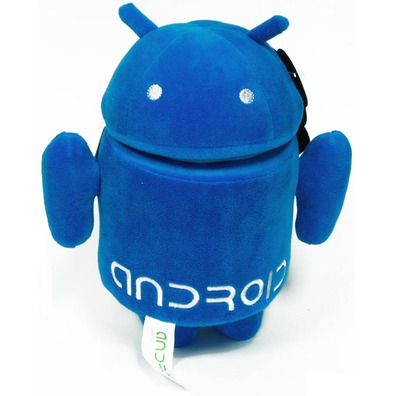 Peluche Robot Android azul 25 cm