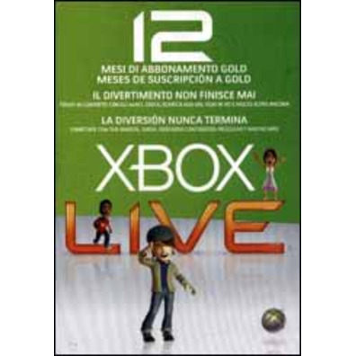 Tarjeta Prepago Xbox 360 Live Gold 12 meses