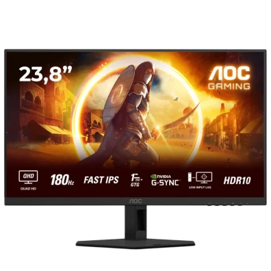 AOC Monitor Q24G4RE 23,8" QHD LED 180 Hz Negro - Para PC