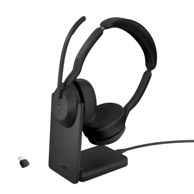 Jabra Evolve2 55 MS Stereo con Soporte de carga - Auriculares JABRA