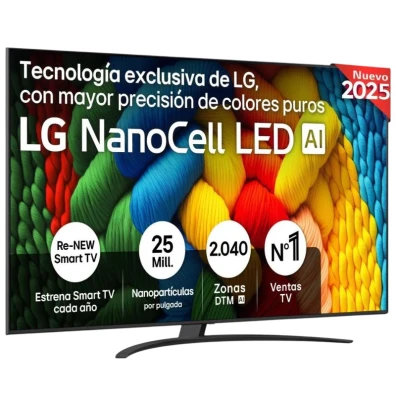 TV LG 86NANO81A6A NanoCell 86" 4K Ultra HD Smart en Color Negro