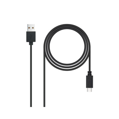 Cable USB 2.0 3A Negro 3M Tipo USB-C/M-A/M NANOCABLE