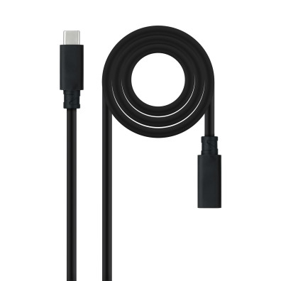 Cable USB-C 1.5 M Negro NanoCable 3.2 Gen2x2 20Gbps 100W/5A, 4k/60Hz