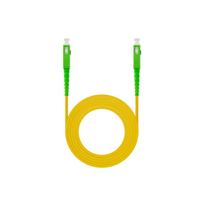 CABLE DE FIBRA OPTICA SC/APC A SC/APC SIMPLEX LSZH 2 M AMARILLO NANOCABLE