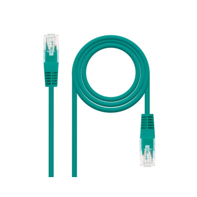 Cable de Red CAT6 UTP RJ45 Latiguillo 0.25m Verde NANOCABLE