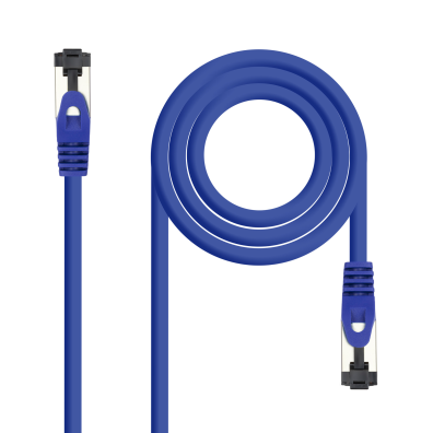 CABLE DE RED LATIGUILLO NANOCABLE SSTP CAT8.1 AWG26 0.5 M AZUL