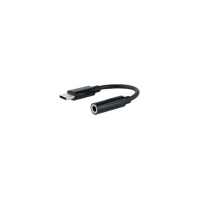 ADAPTADOR DE AUDIO USB-C A JACK 3.5mm NEGRO NANOCABLE - 11CM