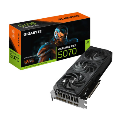 VGA GIGABYTE GEFORCE RTX 5070 12GB GDDR7 3xDP 1xHDMI CUDA 6144 192BIT TRIPLE FAN RETAIL - 12GB GDDR7