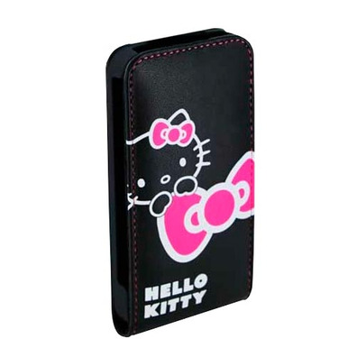 Funda Solapa Hello Kitty Negra iPhone 4/4S