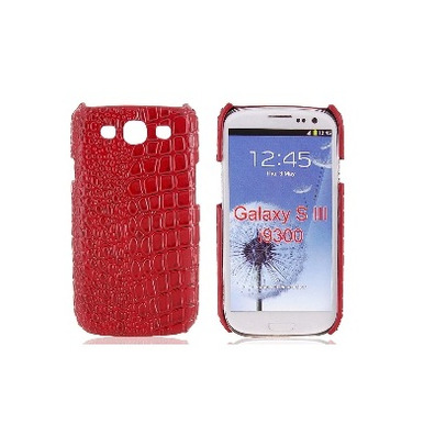 Carcasa para Samsung Galaxy S III (Crocodile Skin Red)