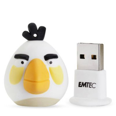 Memoria USB 4 Gb Angry Birds Blanco