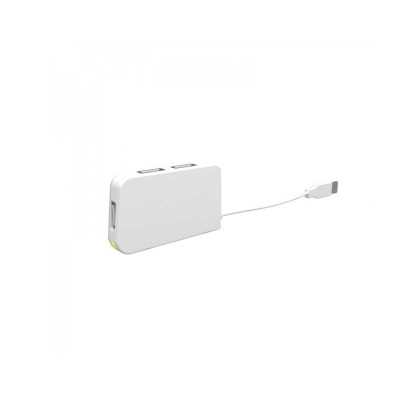 Hub USB Blanco Portátil con 4 Puertos - ¡Conexión sin límites!