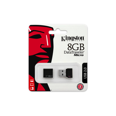 PENDRIVE 8GB USB2.0 KINGSTON DT MICRO NEGRO