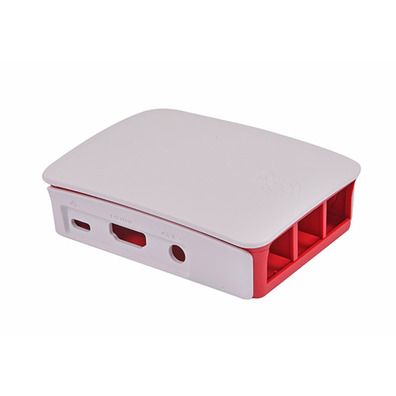 RASPBERRY Caja para Raspberry Oficial Pi 3,  Rojo, blanco