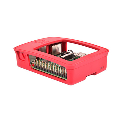 RASPBERRY Caja para Raspberry Oficial Pi 3,  Rojo, blanco