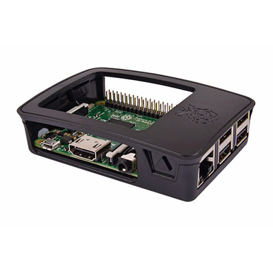 RASPBERRY Caja para Raspberry Oficial Pi 3, Negro