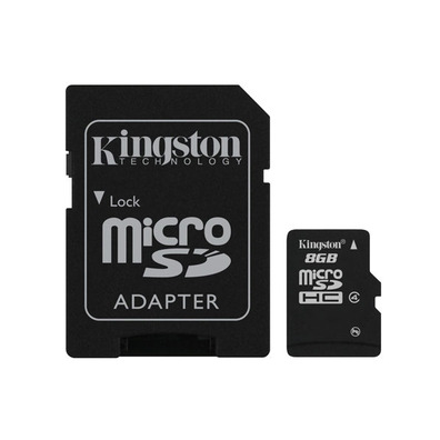 MEM MICRO SD 8GB KINGSTON CL4 + ADAPT SD